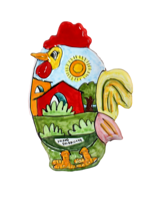 Piattino a Gallo Nino Parrucca cm.12x20