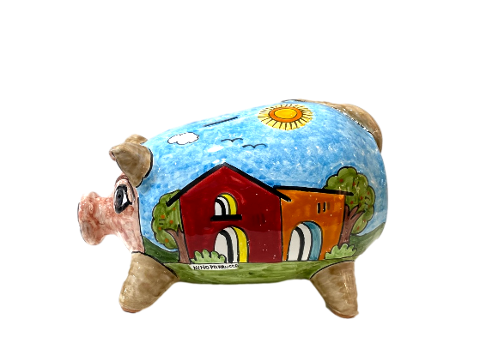 Salvadanaio  Nino Parrucca Maialino Grande