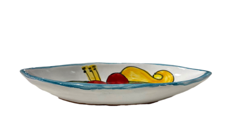 Ovalino cm.18x7 in Ceramica - Art.95 Nino Parrucca
