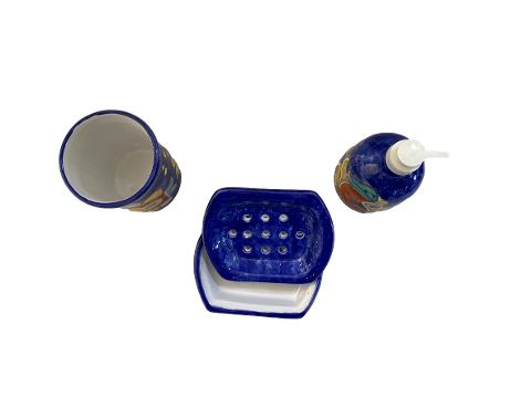 Set Bagno Fondale marino blu elettrico Nino Parrucca