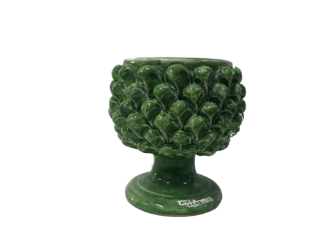 Mezza Pigna in ceramica Verde Scuro Nino Parrucca