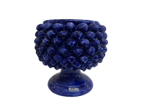 Mezza Pigna in ceramica Blue Smalto Nino Parrucca