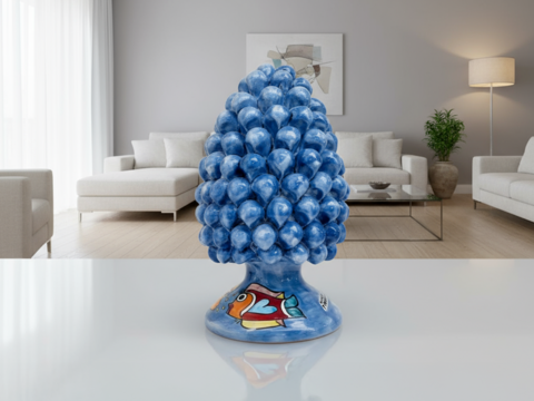 Pigna Azzurra con decoro Pesci Nino Parrucca