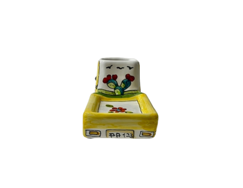 Moto Ape Nino Parrucca in ceramica