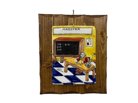 Targhe Mestiere a rilievo in ceramica e legno - Art.80/a Nino Parrucca