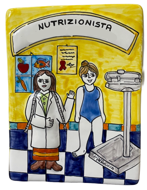 Targhe Mestiere a rilievo in ceramica e legno - Art.80/a Nino Parrucca