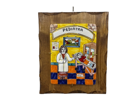 Targhe Mestiere a rilievo in ceramica e legno - Art.80/a Nino Parrucca