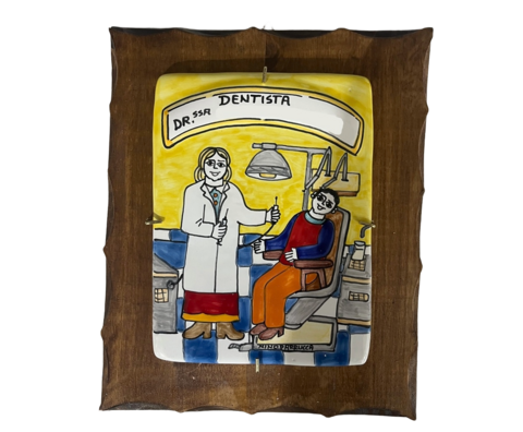 Targhe Mestiere a rilievo in ceramica e legno - Art.80/a Nino Parrucca