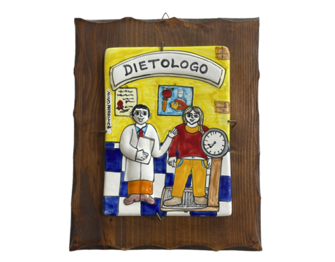 Targhe Mestiere a rilievo in ceramica e legno - Art.80/a Nino Parrucca