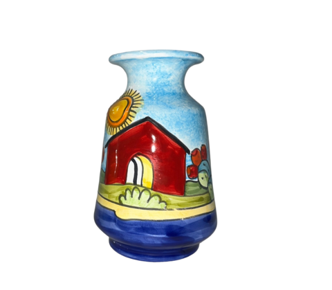 Fioriera collo stretto - vari decori in ceramica Nino Parrucca