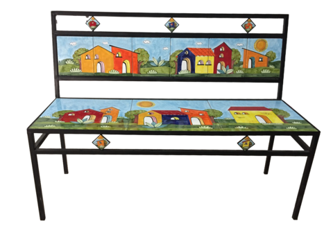 Panchina 3 Posti in ferro - Casette Nino Parrucca