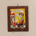 Targhe Mestiere a rilievo Nino Parrucca in ceramica e legno - Art.80/a