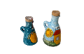 Bottiglia 100/200ML con manico Nino Parrucca decori vari