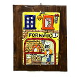 Targhe Mestiere a rilievo Nino Parrucca in ceramica e legno - Art.80/a