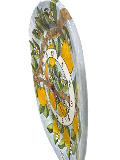 Orologio a piatto ramo di limoni Nino Parrucca