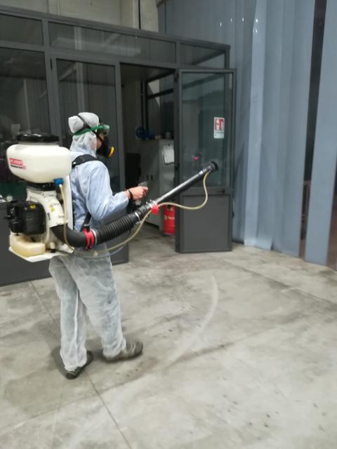 Sanificazione certificata ambienti di lavoro