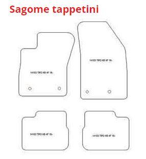 SET TAPPETI AUTO IN MOQUETTE TAILORED FIAT TIPO (356) 5 PORTE HATCHBACK-STATION WAGON-CROSS 02/2017> TAILORED 12104