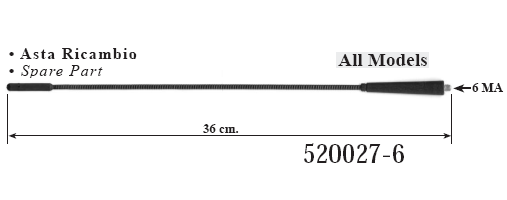 RICAMBIO ANTENNA FIAT 36CM 5MA MECATRON