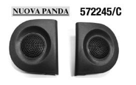 Sound-way Griglie Tweeter Per Fiat Panda 2002-2013 – Coppia Destra E Sinistra, Colore Grigio Scuro