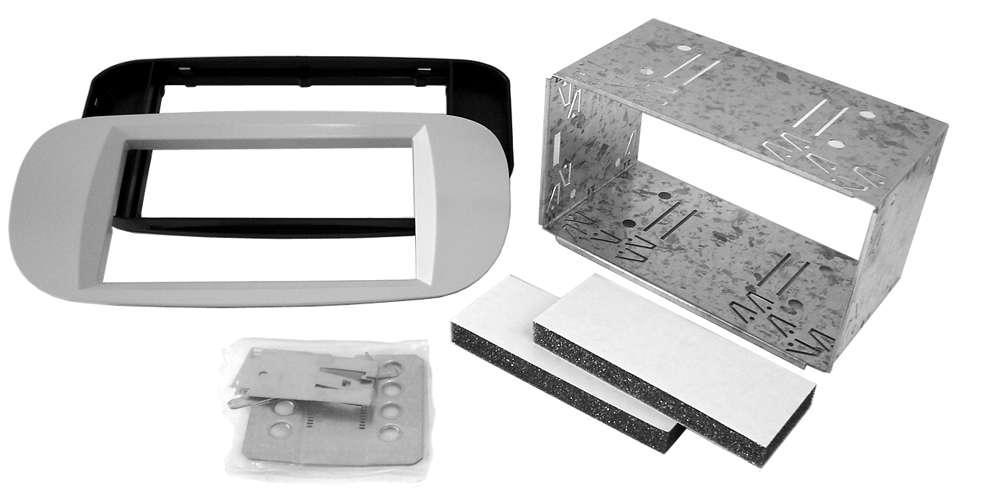 Mascherina Per Radio 2 DIN Lancia Y Dal 2012 - Nero Lucido, Con Staffe - Foto 3