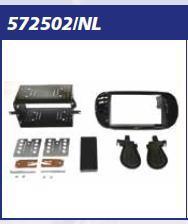 MASCHERINA nero Lucido KIT RADIO 2DIN FIAT 500 07> MECATRON