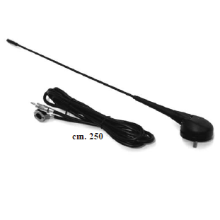 ANTENNA .TETTO UNIV. CON CAVO MT.2,5 cm.37 MECATRON