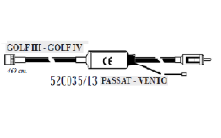 ADATTATORE TENS. PER ANTENNA  VW GOLF PASSAT DIN MECATRON