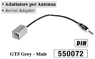 ADATTATORE ANTENNA DIN GRIGIO A.R/ FIAT/PEUG.LANCIA  MECATRON