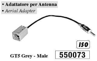 ADATTATORE ANTENNA ISO FIAT/PEUGEOT/A.R./LANCIA. MECATRON