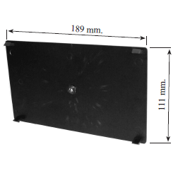 COPRIFORO NERO AUTORADIO DOPPIO ISO mm 111x189 MECATRON