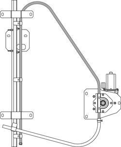 KIT ALZACRISTALLI ELETTRICI DESTRO EUROCARGO 24 V 01/91> POLITECNICA 80