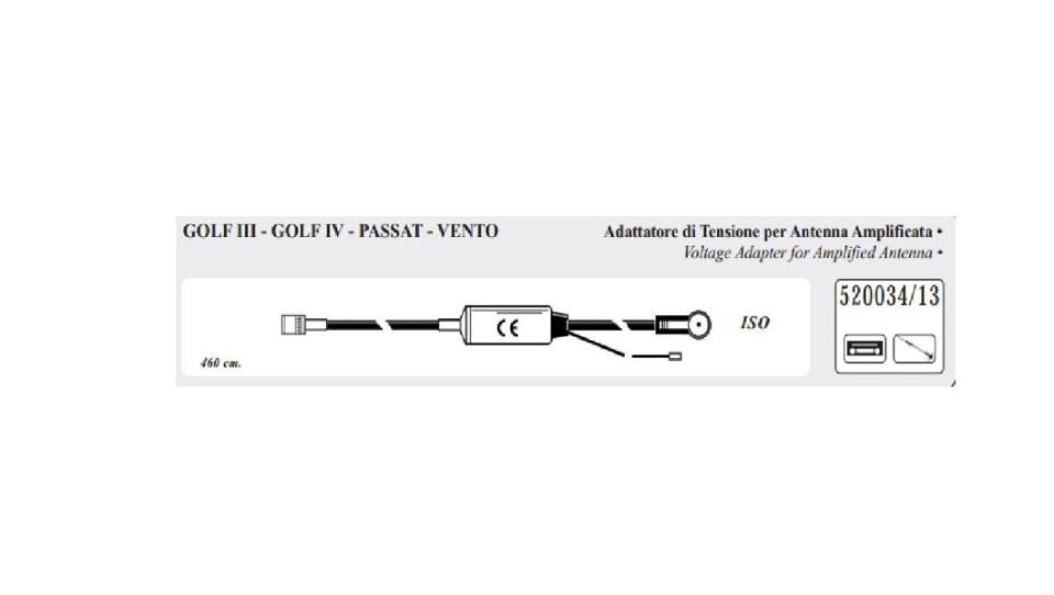 ADATTATORE DI TENSIONE X ANT.AMPLIF.GOLFIII-IV-PASSAT-VENTO>'03 MECATRON