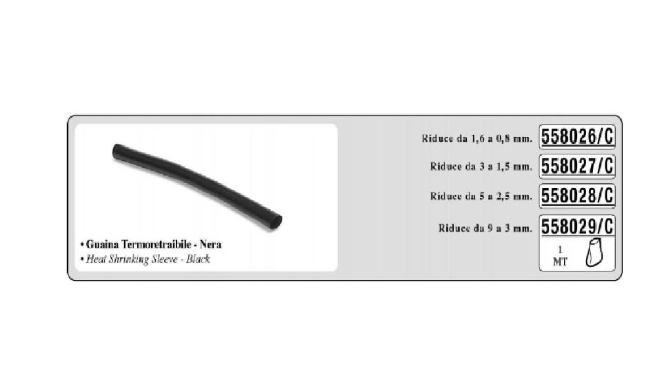 GUAINA TERMORETR.5MM> 2,5mm MECATRON