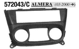 MASCHERINA NERA AUTORADIO ISO NISSAN Almera '00> MECATRON