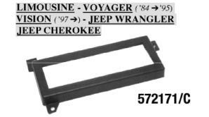 MASCHERINA NERA AUTORADIO ISO CHRYSLER JEEP  MECATRON