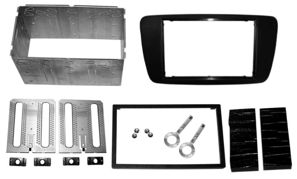 MASCHERINA AUTORADIO SEAT IBIZA '08> NERO METALLIZZ MECATRON