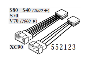 CONNETT. RADIO VOLVOS.80,S-40,S-70,V-70,00>>,XC-90 MECATRON