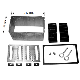 FASCIA METALLO X SUPPORTO AUTORADIO DOPPIO DIN MECATRON