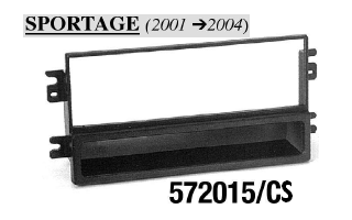 MASCHERINA NERA AUTORADIO ISO KIA Sportage 01><04 MECATRON