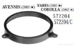 ADATTATORI ALTOPARLANTI ANT/POST TOYOTA  165MM MECATRON