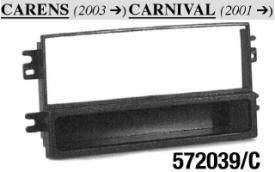MASCHERINA NERA RADIO ISO KIA Carens 03>Carnival 01> MECATRON