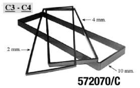 KIT3 CORNICI ADATTATORI VANO AUTORADIO 2-4-10 mm  MECATRON