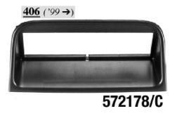 MASCHERINA NERA  AUTORADIO ISO PEUGEOT 406 '99> MECATRON