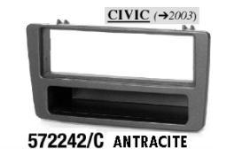MASCHERINA AUTORADIO ISO  HONDA CIVIC<'03 ANTRACITE MECATRON