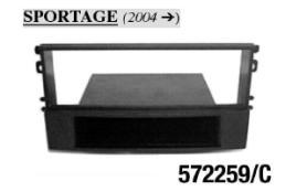 MASCHERINA NERA AUTORADIO ISO KIA SPORTAGE 2004>  MECATRON