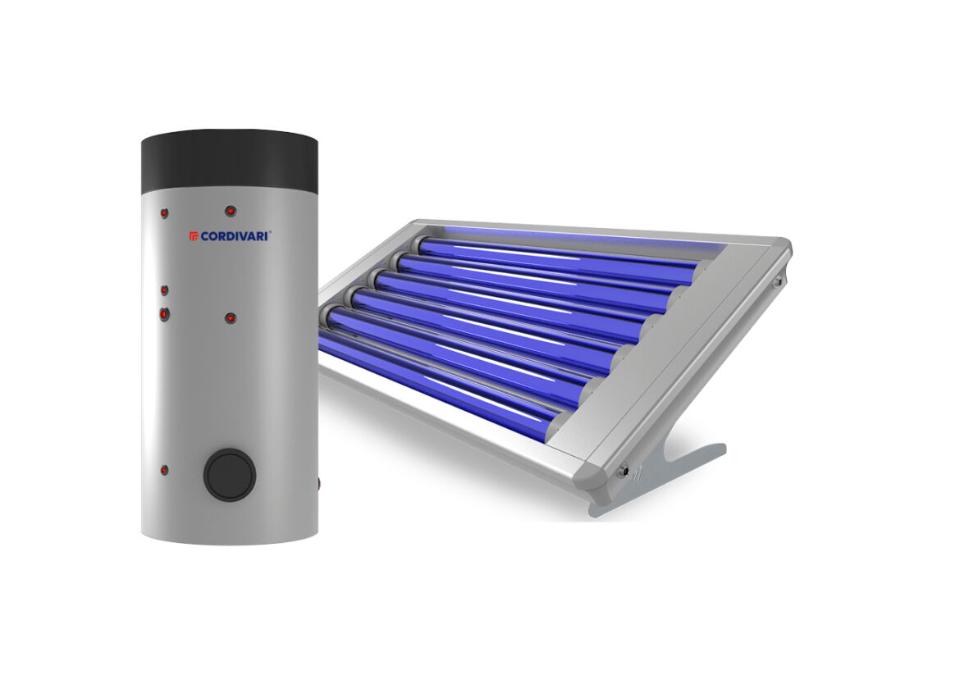 Sistema termico solare compatto con bollitore per pompa di calore Cordivari