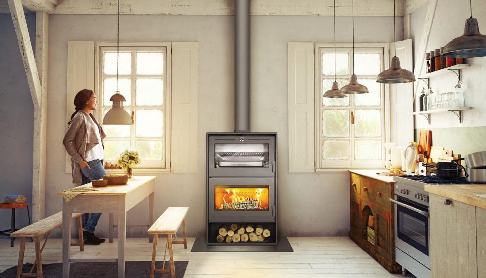 Stufa a legna con forno Zeta linea CONTO TERMICO OSLO