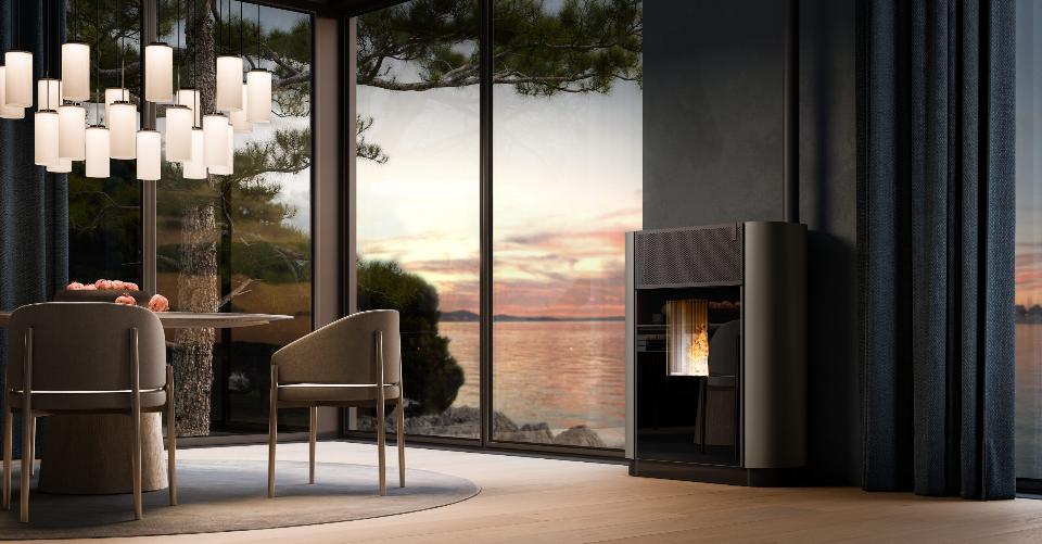Stufa a pellet autopulente Girolami SLIM
