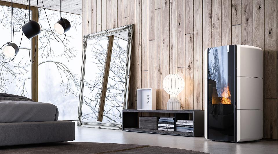 Stufa ceramica Girolami CURVY