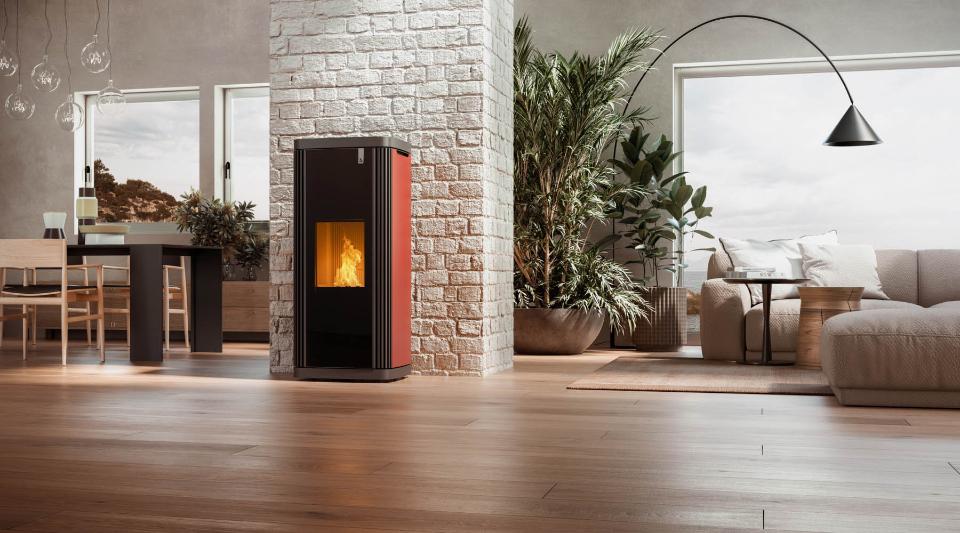 Stufa a pellet moderna Girolami VERT